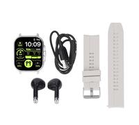 EIMSOAH 2 in 1 Orologio Intelligente con Auricolari, Touch Screen da 2,01 Pollici Bluetooth Call Fitness Tracker, Sport Orologio con Cuffie Integrate Compatibili con Telefoni Android (Argento)