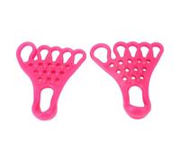 EIMSOAH 2 Pezzi Barella del Piede di Punta, Fascia di Stretching del Separatore di Massagi di Rilassamento Muscolare, per Valgo di Fitness (Rosa rosso)