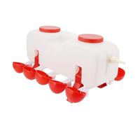 EIMSOAH Abbeveratoio Automatico per Polli da 10 Litri di Grande capacità con 10 Ciotole per Bere Pollame per Pollo, Oca, Anatra, Struttura Ben Organizzata e Resistente, Adatto a Tutti Gli Uccelli