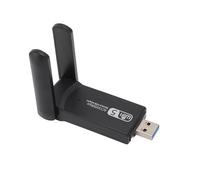 EIMSOAH Adattatore WiFi USB 3.0 Wireless con Doppia Antenna 5dBi Potente Trasmissione del Segnale per lo Streaming di Giochi per OS X ABS