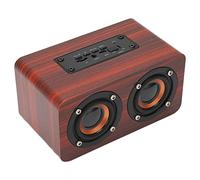 EIMSOAH Altoparlante Wireless retrò Altoparlante Bluetooth con Venature del Legno Vintage Suono Potente per gli Amanti della Musica e Decorazioni per la Casa (Grana di mogano (esportazione))