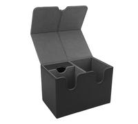 EIMSOAH Box di Archiviazione delle Carte per Carte Commerciali, Custodia per il Mazzo Magnetico in Pelle PU Si Adatta a Oltre 160 Carte, Organizzatore per Carte dei Tarocchi e Carte da (Nero)