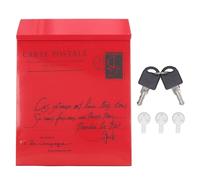 EIMSOAH Cassetta Postale di Ferro, Cassetta Postale Montata a Parete, Stile Rustico Bloccato con 2 Tasti 3 Ganci Box di Suggerimento, per L'ufficio di (Piccole lettere in rosso)