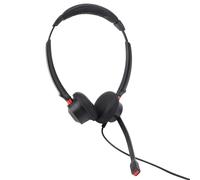 EIMSOAH Cuffia Telefonica Binaurale Cuffia per Call Center Robusta e Flessibile con Microfono a Cancellazione di Rumore Supporta Porta USB e da 3,5 Mm per Telemarketing e Assicurazioni ABS