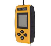 EIMSOAH Ecoscandaglio Portatile LCD Portatile con Rilevamento della profondità del Sonar da 0,6-2 M per la Pesca in Kayak Offshore Sul Lago Ghiacciato, ABS Giallo