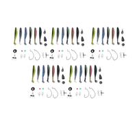 EIMSOAH Kit di Esche da Pesca Morbide con Esche, Ganci, Pesi, Scatola per Attrezzatura, Set Completo per Tutti i Pescatori