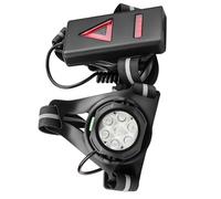 EIMSOAH Lampada Frontale sul Petto con Cinturino Riflettente per Corsa Notturna, Luce Triangolare con Spia Rossa Ricaricabile Tramite USB, Adatta per Correre di Notte (7 Lampada)