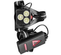 EIMSOAH Lampada Frontale sul Petto con Cinturino Riflettente per Corsa Notturna, Luce Triangolare con Spia Rossa Ricaricabile Tramite USB, Adatta per Correre di Notte (3 Lampada)