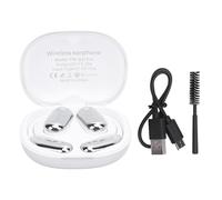 EIMSOAH LCD Touchscreen 3 in 1 Translator Language Translator Earbuds, 5.4 con App Music Call di Traduzione AI AP IPX6, per L'orecchio di Business Impiccagione (Argento)