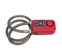 EIMSOAH Lucchetto per Moto Senza Chiave Lucchetto per Ciclismo Resistente All'acqua con Allarme per Antifurto Smart Lock - ABS, Filo di Acciaio (Rosso)