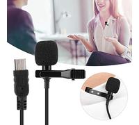 EIMSOAH Microfono Condensatore con Clamp/Holder a Collare Ad Alta sensibilità per Trasmissioni Dal e Interviste, Mini Microfono Compatto per Canto e Musica, Plastica + Metallo, 1 Pezzo