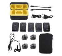 EIMSOAH Microfono Lavalier Wireless, Microfono Omnidirezionale con Cancellazione del Rumore con Copertura Antivento, per Fotocamera Telefono Computer Registrazione Video in Streaming