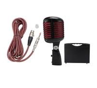 EIMSOAH Microfono Retro della Vecchia Scuola retrò, Microfono Dinamico per il Raccolto Cardioide Angolo di Raccolta Regolabile MIC, per le Prestazioni dello Stadio KTV (Nero)