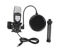 EIMSOAH Microfono USB da Gioco, con Luce RGB, Microfono per Computer PC a Condensatore Cablato Desktop, con Supporto per Treppiede, per lo Streaming di Podcast Studio