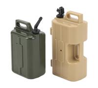 EIMSOAH Mini Serbatoio di Carburante e Tanica di Gas in Plastica in 1/10 per Cingoli RC SCX10 Brillante Materiale Robusto Migliora il Realismo del Cingolo RC (Giallo+Verde)