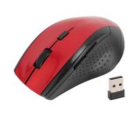 EIMSOAH Mouse Wireless da 2,4 GHz, Mouse Ottico Mobile Portatile con Ricevitore USB, 5 Livelli DPI Regolabili, 6 Pulsanti per Notebook, PC, Laptop, Computer, con una Lunga Durata della (Rosso)
