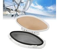 EIMSOAH Oblò per Barca, Oblò Ovale con Apertura Verso L'interno 470x210mm, Finestra Interna Impermeabile Anti con Maniglia per L'Interruttore dello Schermo per Yacht Barca RV