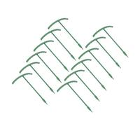 EIMSOAH Paletto di Supporto per Fiori da Giardino in Plastica 12 Set Anello di Supporto Semicircolare per Gabbia per Piante, Palo di per Piante Riutilizzabile Durevole per Fiori e, Verde 24,5x14,5 Cm