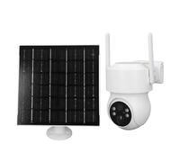 EIMSOAH Pannello Solare Telecamera di Sicurezza HD Rilevazione Movimento Wireless Visione Notturna a Colori Vista a 360 Gradi Comunicazione Bidirezionale IP66 WiFi per la Sicurezza Domestica Esterna