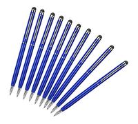 EIMSOAH Penne a Sfera con Stilo Capacitivo Eleganti Accessori per Computer in Metallo Flusso di Inchiostro Fluido per la Famiglia e gli Amici, 10 Pezzi (Blu)