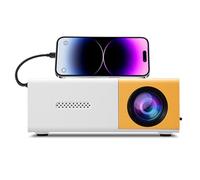 EIMSOAH Piccolo Proiettore, 1080p Portatile 100ansi 6000lm luminosità Manuale di Correzione Automatica Focus 100in Schermo Support LED Proiettore di Film per Home