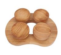 EIMSOAH Poggiatesta per Sauna in Legno di Quercia con Cuscino a Disco Girevole, per Il Rilassamento del Dolore al Collo e alla Spalla, 6,69x9,06 Pollici