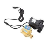 EIMSOAH Pompa Booster Solare per Acqua Calda, Efficiente Pompa Senza Spazzole con Flussostato 6 V-24 V G1/2 Filettatura Maschio per WC Intelligenti e Lavastoviglie