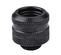 EIMSOAH Raccordo a Compressione per Raffreddamento Ad Acqua Rame di Alta qualità Durevole per Tubo Rigido da 14 Mm per Appassionati di Modding PC Argento 1 Conteggio (Nera)