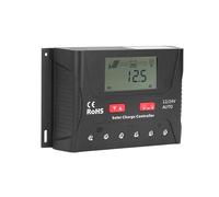 EIMSOAH Regolatore del Pannello Solare Regolabile 30A Display LCD Compensazione Automatica della Temperatura per il di Generazione Domestica, Regolatore Solare PWM in ABS Nero
