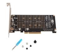 EIMSOAH Scheda Adattatore Dual M.2 NVMe SSD a PCIE X8 M Key Scheda di Espansione Lettore Convertitore Disco Rigido per PC Gaming Video Editing, Supporta PCIE 3.0 4.0 2x32Gbps (ph45)