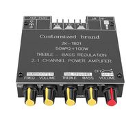 EIMSOAH Scheda Amplificatore Bluetooth Fai-da-te 2.1 50W + 50W + 100W Amplificatore di Potenza Subwoofer con Controllo dei Bassi e degli Acuti per Un'esperienza Sonora Potente