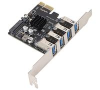 EIMSOAH Scheda di Espansione PCIE USB 3.0 a 4 Porte con Assicurazione di Protezione Indipendente per Desktop