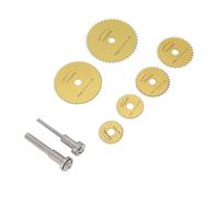 EIMSOAH Set di Dischi da Taglio in Acciaio Ad Alta velocità Lama per HSS Resistente e Resistente per Legno, Metallo, Acciaio, Oro, 6 Misure per un Uso Versatile