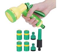 EIMSOAH Set di Spruzzatori d'Acqua da Giardino Ad Alta Pressione con 8 modalità di Spruzzo per Irrigazione e Lavaggio Auto, Materiale ABS