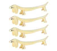 EIMSOAH Set Poggia Bacchette, 4 Pezzi con Design Animale in Lega di Zinco | Riutilizzabile, Superfici Lisce, Forma di Cucciolo di Cerbiatto Carino, Leggero, Facile da Trasportare, Impedisce il