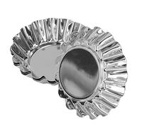 EIMSOAH Stampo per Crostata di Uova in Acciaio Inossidabile, Mini Teglia Rotonda per Cupcake, 12 Pezzi, Design con Bordo Arricciato Forma Graziosa, Materiale Durevole, Ideale per gli Appassionati