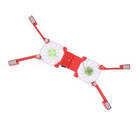 EIMSOAH Tappetino di Raffreddamento per Laptop Raffreddatore per Notebook LED Pieghevole Efficiente con Doppie Ventole per Uso Domestico in Ufficio Luce Blu in Plastica 1 Pezzo (Rossa)