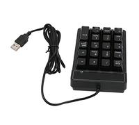 EIMSOAH Tastierino Numerico Cablato Compatto Connessione USB Nera 19 Tasti a Forma di U Plug and Play Adatto per Finance Bank 98/XP/7.0 Materiale ABS Durevole