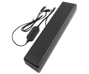 EIMSOAH Wired Stereo Sound Bar USB bocina monitor 3D Surround Sound System with 3.5mm Input, Wide Compatibility, Volume Control, Classic Black Design for Music Player Accessoires audio et vidéo