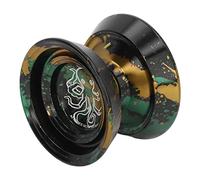 EIMSOAH YoYo Ball, Lega di Alluminio Non Rispondente Gara Avanzata da Competizione YoYo per la Competizione con Guanto 3 Pezzi (Nero+oro)