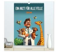 Ein Arzt für alle Felle (hochwertiger Premium Wandkalender 2026 DIN A2 hoch), Kunstdruck in Hochglanz: Witzige Episoden aus der Tierarztpraxis