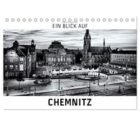 Ein Blick auf Chemnitz (Tischkalender 2026 DIN A5 quer), CALVENDO Monatskalender: Ein ungewohnter Blick in harten Schwarz-Weiß-Bildern auf die ehemalige Karl-Marx-Stadt in Sachsen