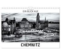 Ein Blick auf Chemnitz (Wandkalender 2026 DIN A4 quer), CALVENDO Monatskalender: Ein ungewohnter Blick in harten Schwarz-Weiß-Bildern auf die ehemalige Karl-Marx-Stadt in Sachsen