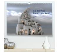 Ein Flüstern hinter dem Weiß (hochwertiger Premium Wandkalender 2026 DIN A2 quer), Kunstdruck in Hochglanz: Surreale Architekturen bewegen sich zwischen Traum, Konstruktion und Leere.