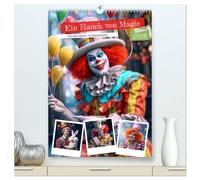 Ein Hauch von Magie - Schrille Clowns im Rampenlicht (hochwertiger Premium Wandkalender 2026 DIN A2 hoch), Kunstdruck in Hochglanz: Clowns in ihrer Pracht in schrillen und bunten Portraits