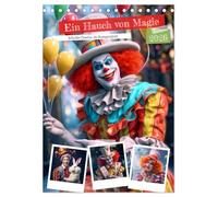 Ein Hauch von Magie - Schrille Clowns im Rampenlicht (Tischkalender 2026 DIN A5 hoch), CALVENDO Monatskalender: Clowns in ihrer Pracht in schrillen und bunten Portraits