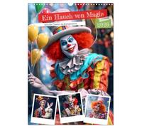 Ein Hauch von Magie - Schrille Clowns im Rampenlicht (Wandkalender 2026 DIN A3 hoch), CALVENDO Monatskalender: Clowns in ihrer Pracht in schrillen und bunten Portraits