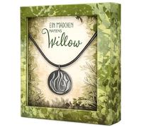 Ein Mädchen namens Willow: Halskette mit Anhänger (Element Feuer): Magisches Feuer-Amulett aus "Willow" - das perfekte Geschenk für alle Fans!