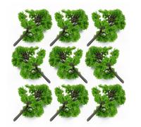 Ein Pacco 10Pcs Modello Alberi Ferrovia Diorama Wargame Scenario Mini Plastica
