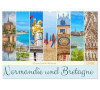 Ein traumhaftes Reiseziel - Normandie und Bretagne (Wandkalender 2026 DIN A2 quer), CALVENDO Monatskalender: Highlights der Region mit beeindruckenden Kontrasten.